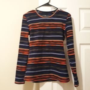 Cuddl Duds Stripe Fleece Long Sleeve